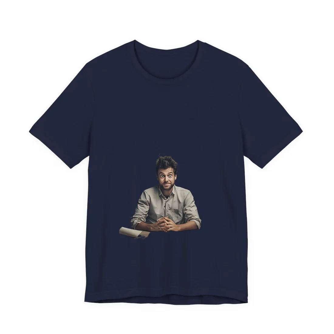 Self-Portrait in Reflection: Everyday Life Moment - T-Shirt (Navy)