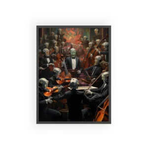 Robot Orchestra Concert Framed Poster