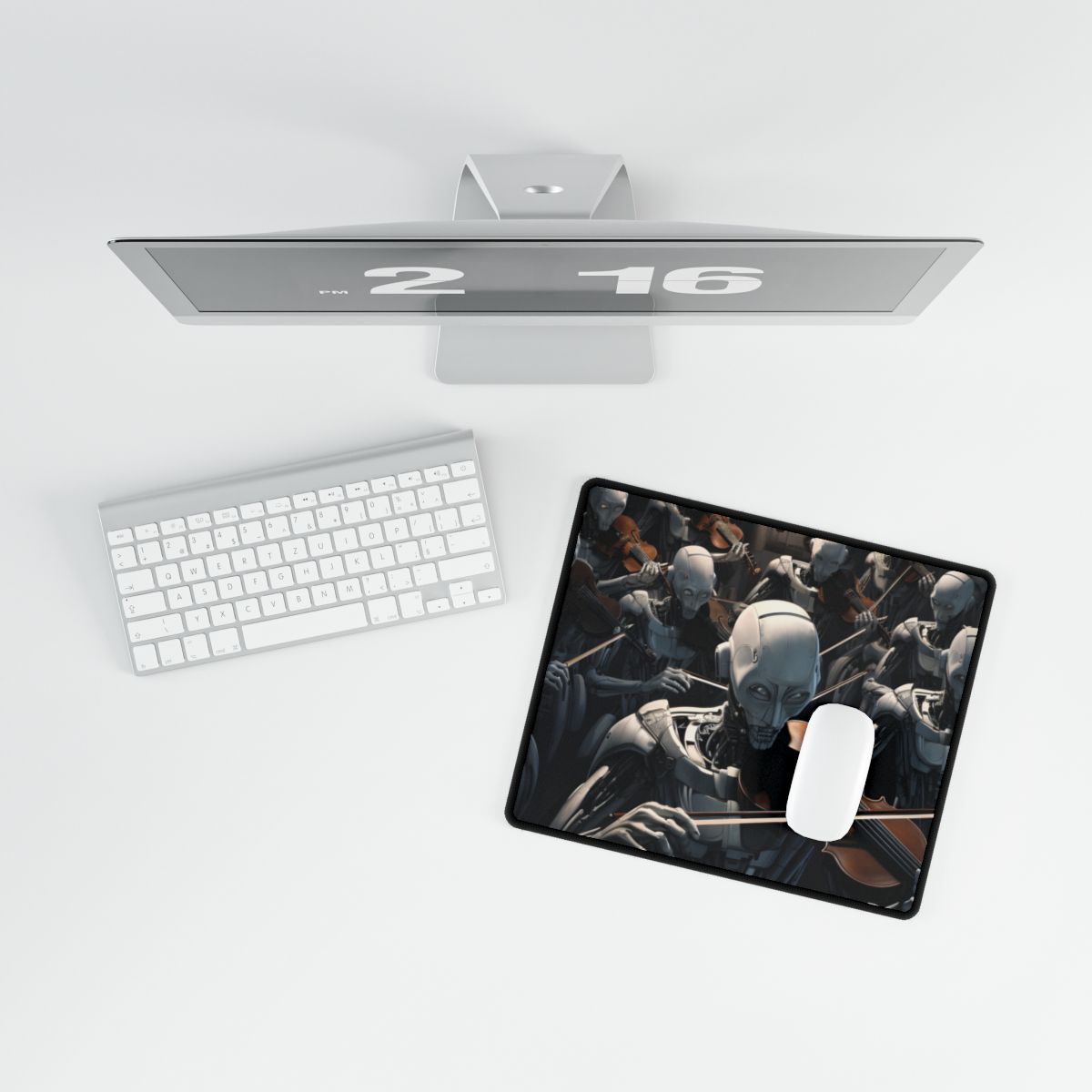 Sentient Robot Symphony: A Robot Orchestra - Desk Mat