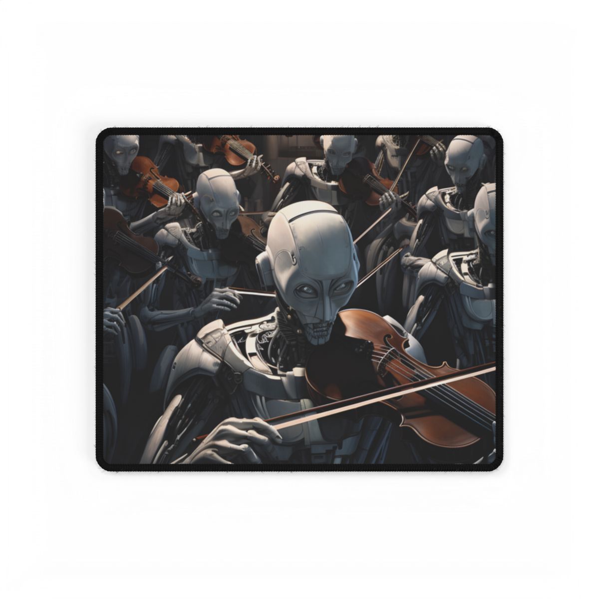 Sentient Robot Symphony: A Robot Orchestra - Desk Mat