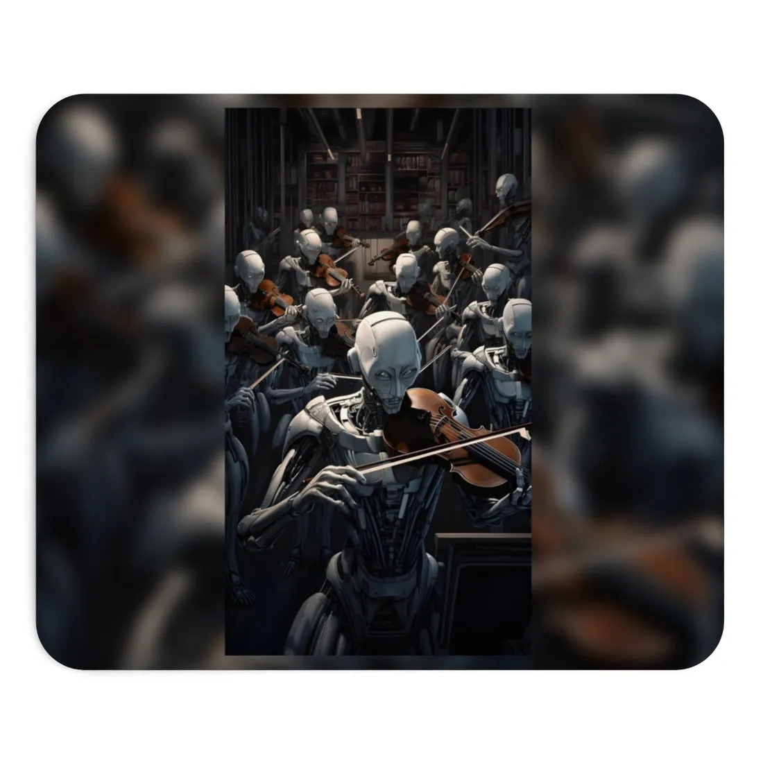 Sentient Robot Symphony: A Robot Orchestra - Mouse Pad