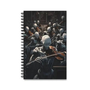 Robots Playing Violins Spiral Notebook