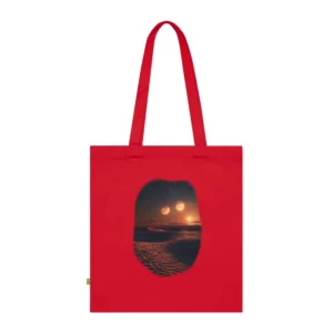 Desert Dunes Under Two Moons Tote Bag