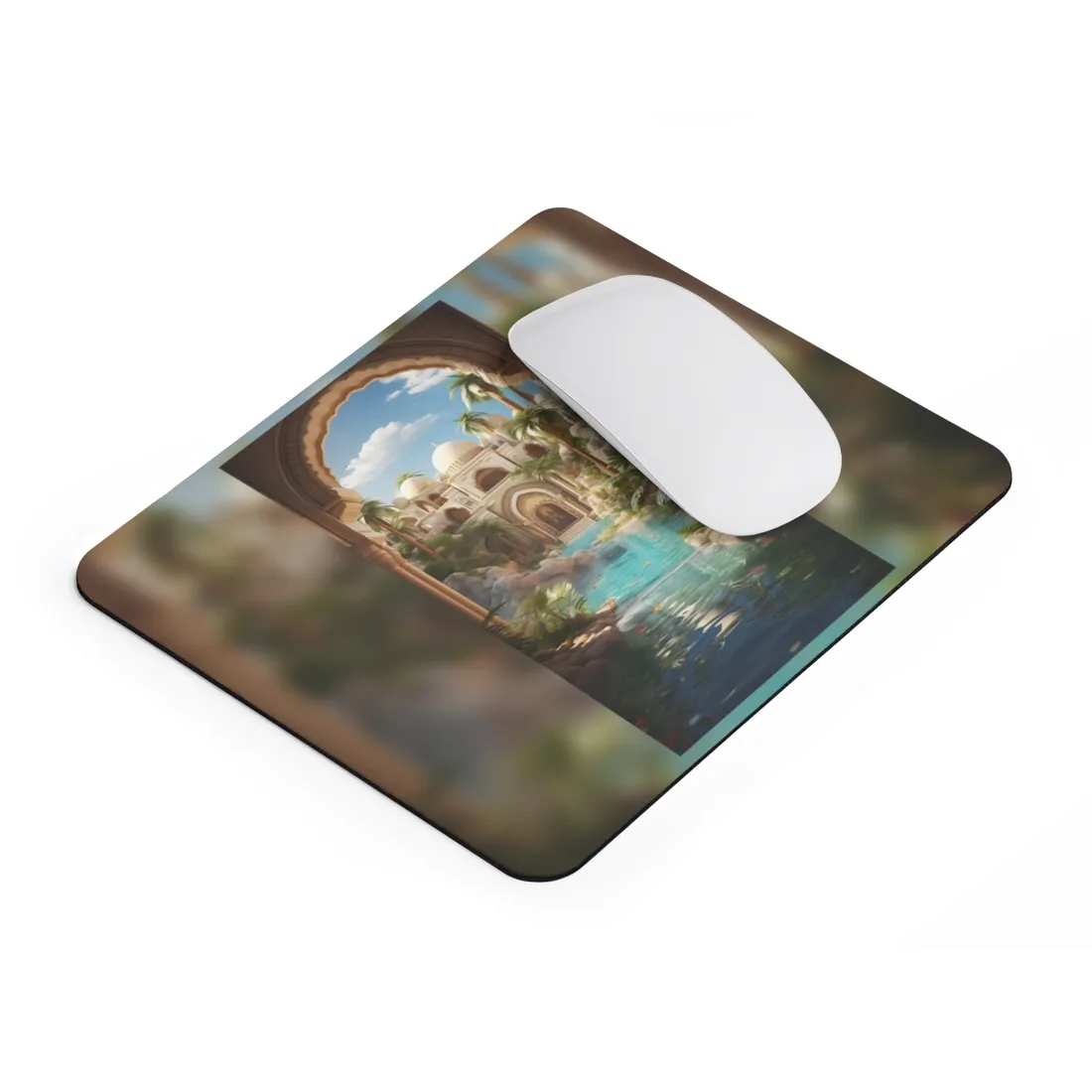 Serene Desert Oasis: Arabian Nights-Inspired - Mouse Pad