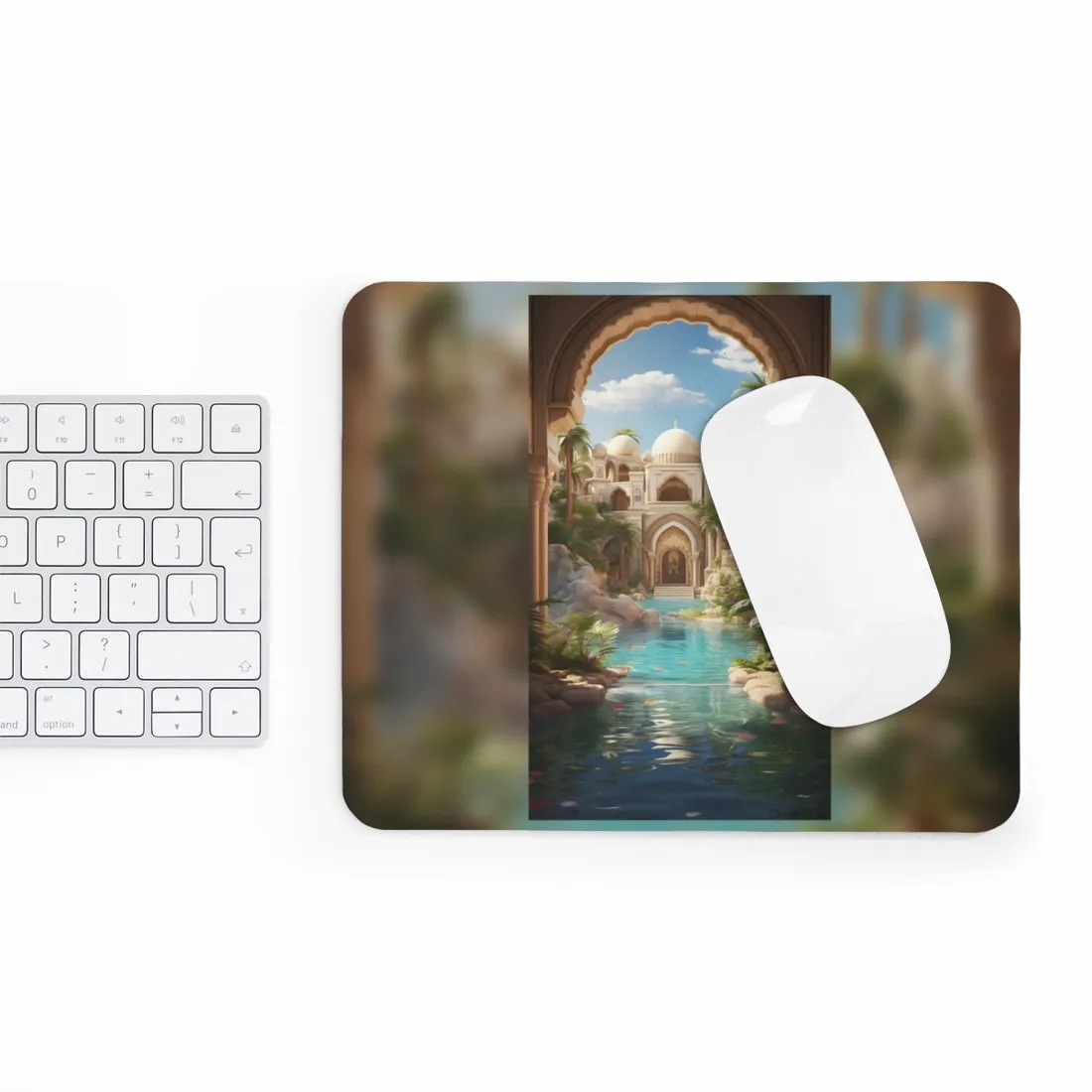 Serene Desert Oasis: Arabian Nights-Inspired - Mouse Pad
