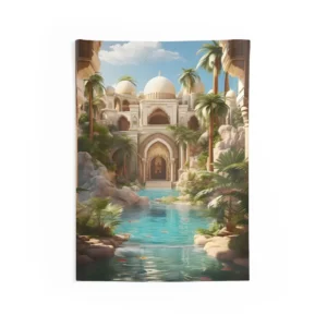 Palace Pool Oasis Wall Tapestry