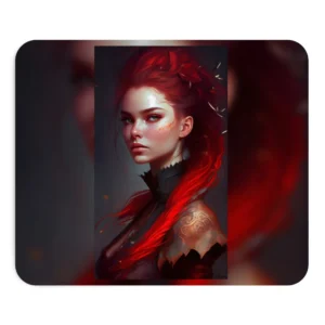 Red Haired Fantasy Woman Portrait Mouse Pad