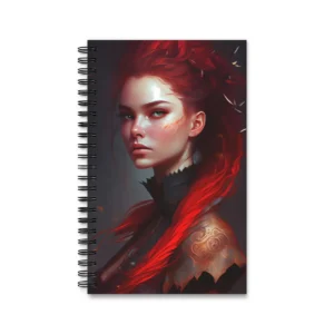 Red Haired Fantasy Woman Portrait Spiral Notebook