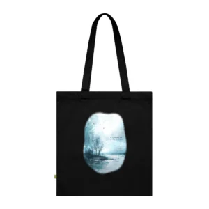 Misty Lake with Bare Trees Tote Bag