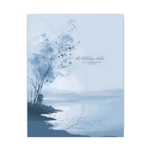 Blue Misty Lake Landscape Canvas Print