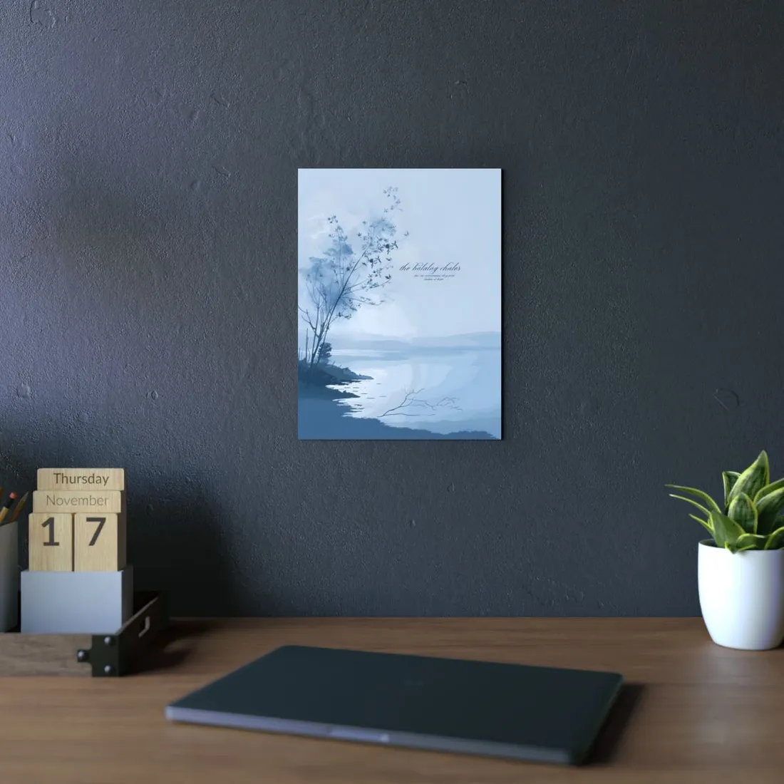 Serene Landscape: Inspirational Quote Art - Metal Poster
