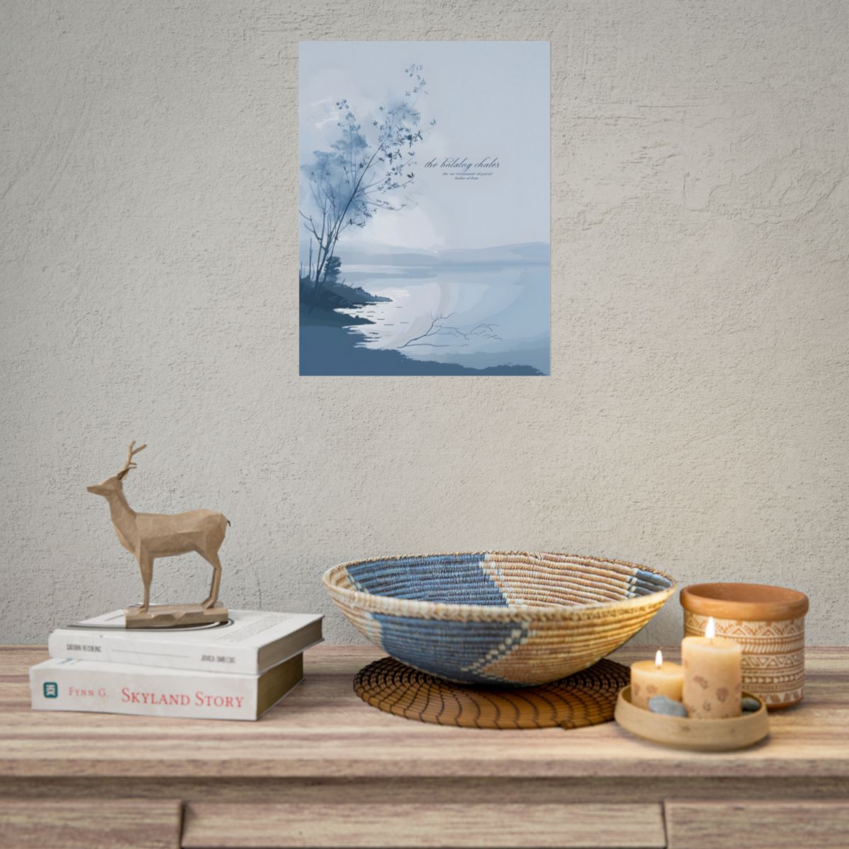 Serene Landscape: Inspirational Quote Art - Poster
