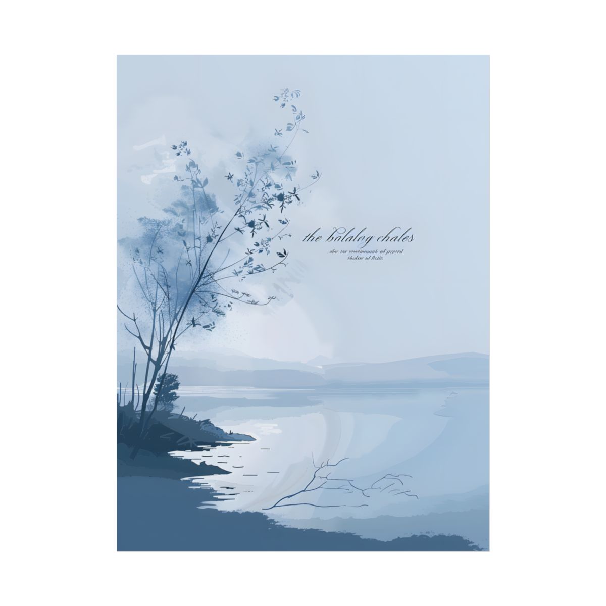Serene Landscape: Inspirational Quote Art - Poster