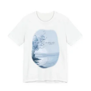 Blue Misty Lake Landscape T-Shirt