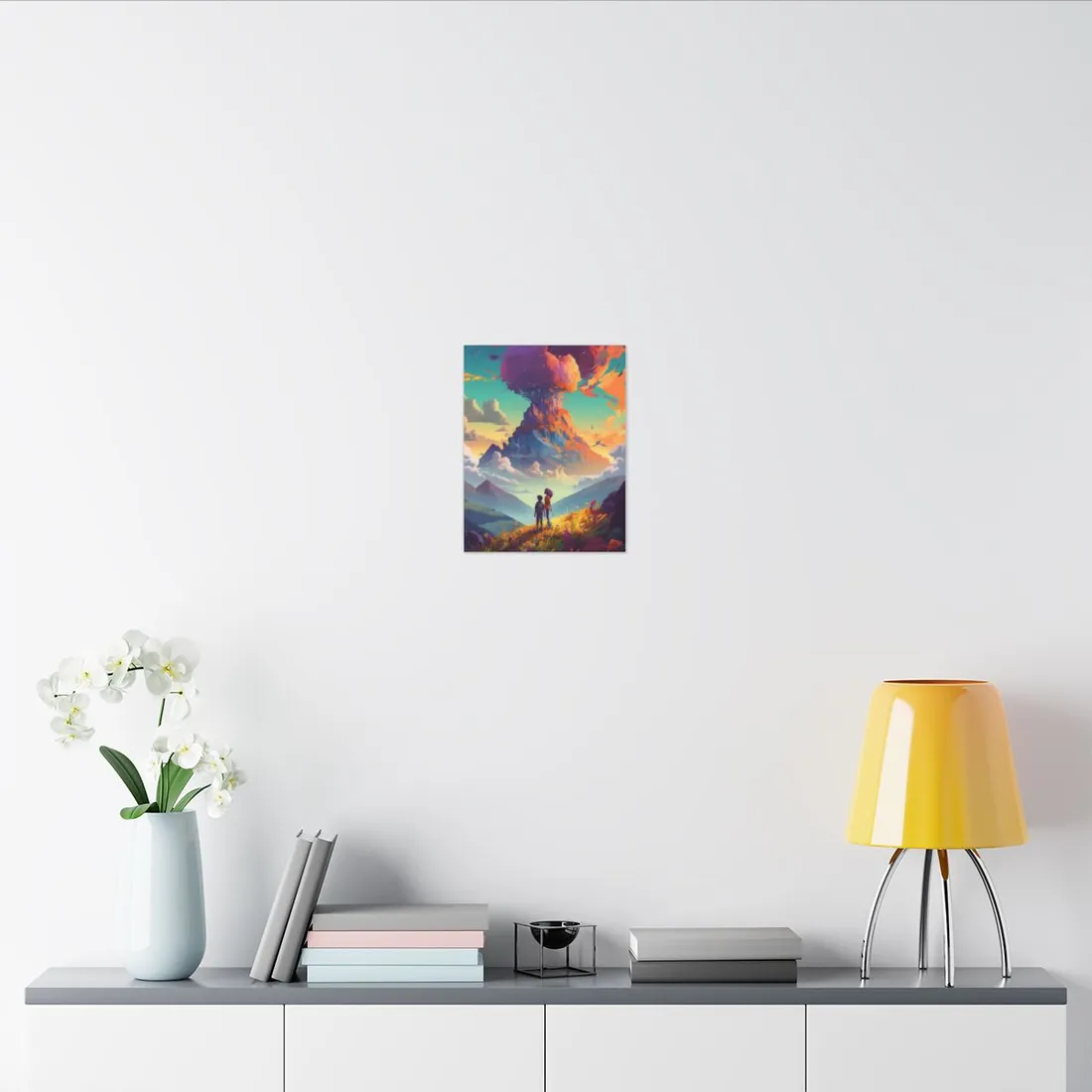 Serene Meadow Adventure: A Girl and a Boy in Nature - Canvas
