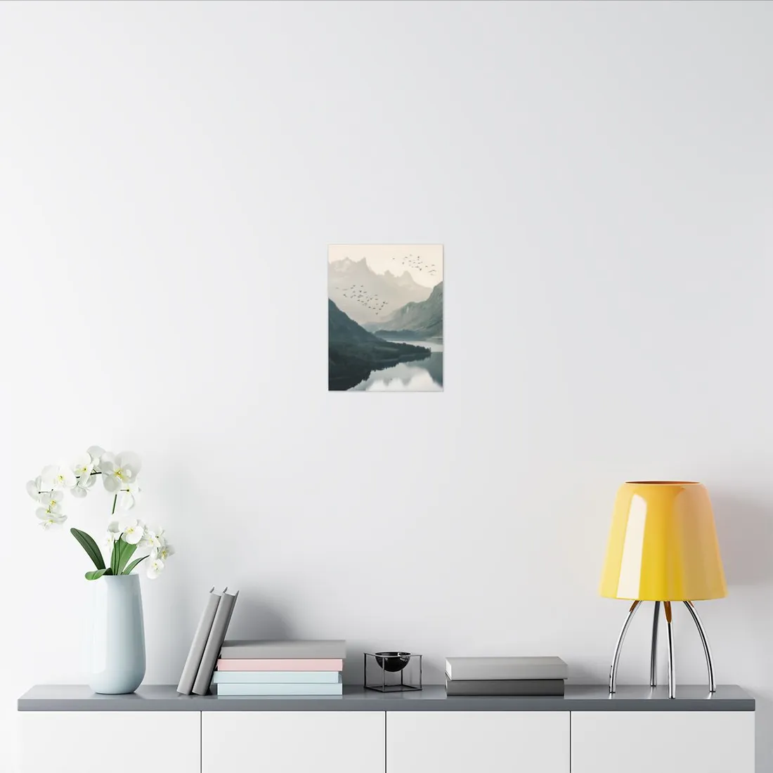 Serene Mountain Lake: A Peaceful Nature - Canvas