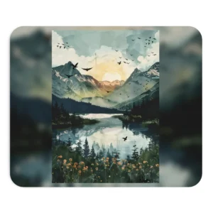 Mountain Lake at Sunrise Mouse Pad