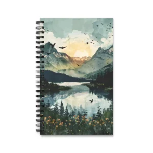 Mountain Lake at Sunrise Spiral Notebook