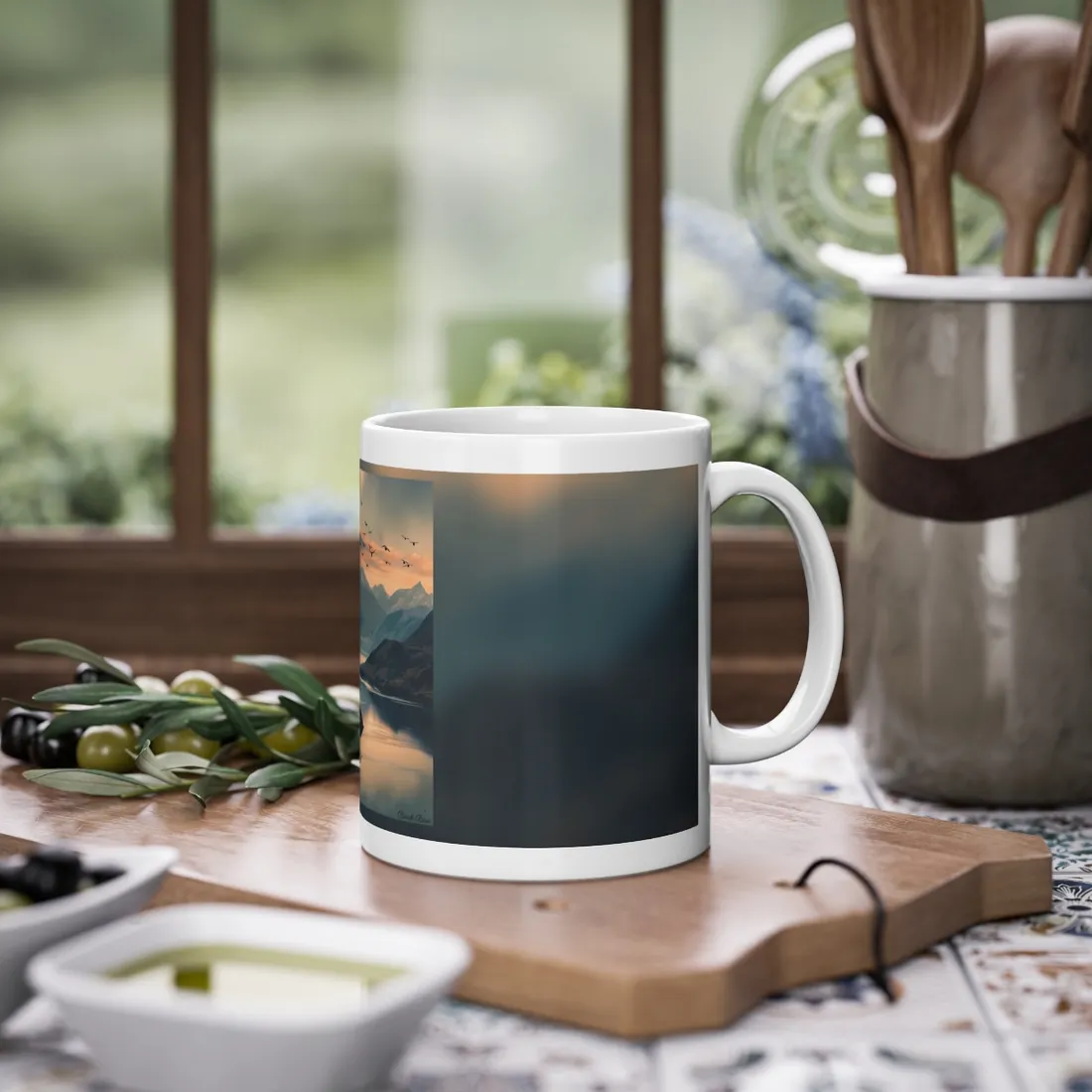 Serene Mountain Lake: Tranquil Natural Beauty - Mug