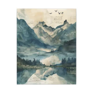 Mountains Reflected in Lake Canvas Print
