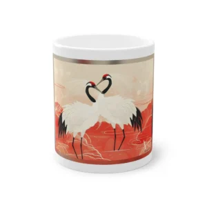 Crimson Crane Duet Mug