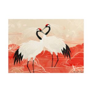 Crimson Crane Duet Poster