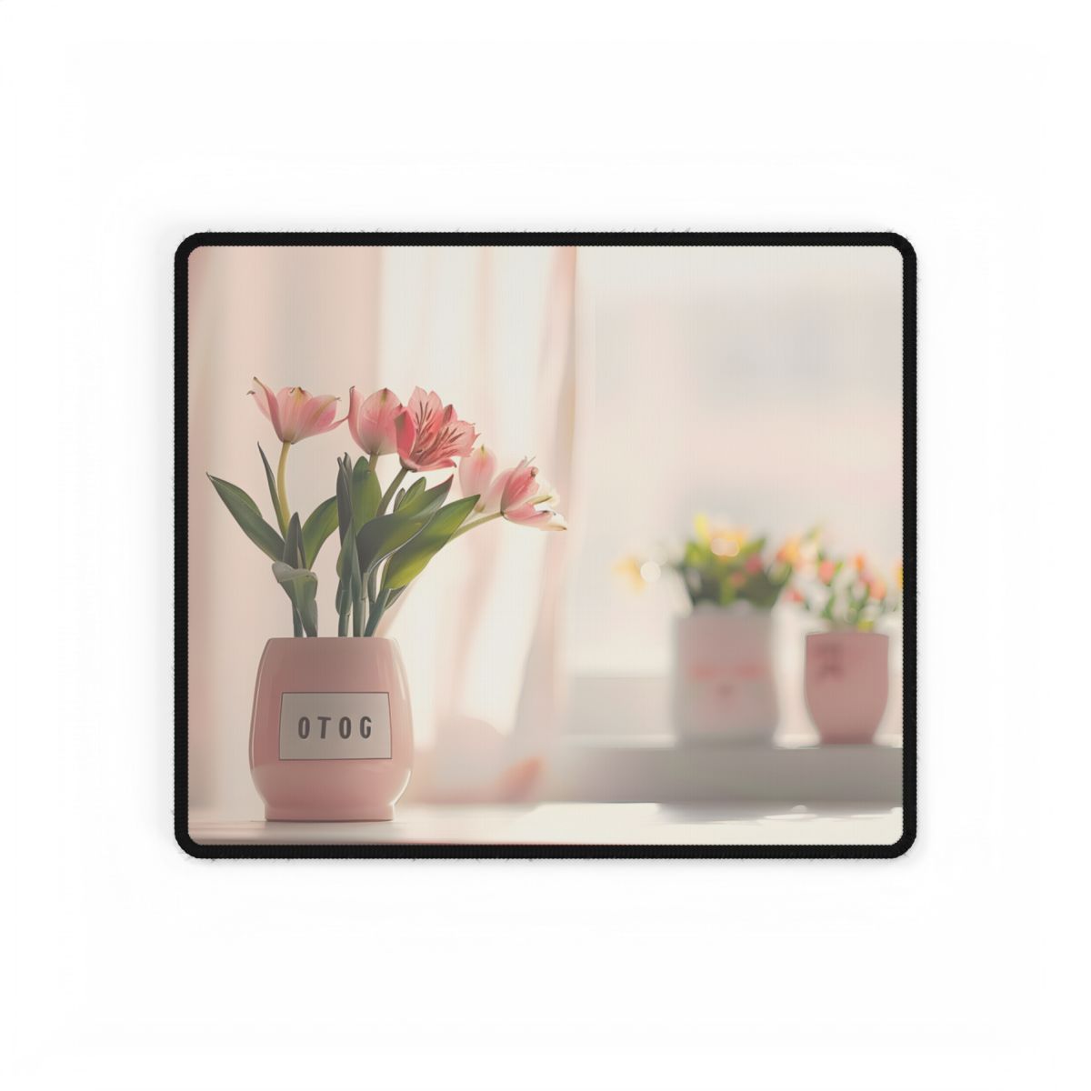 Serene Outdoor Landscape: Soft-Spoken Reminder - Desk Mat