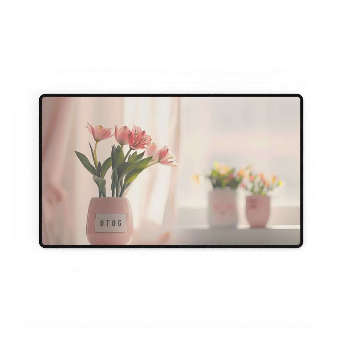 Serene Outdoor Landscape: Soft-Spoken Reminder - Desk Mat