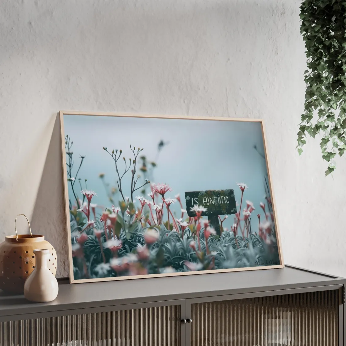 Serene Outdoor Moment: Soft Focus Art - Framed Poster