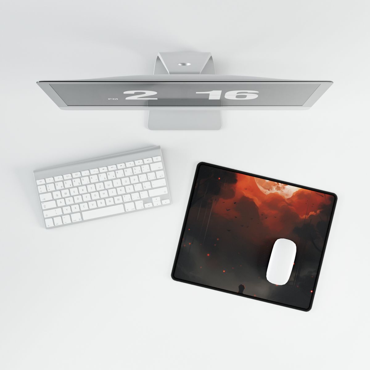 Serene Outdoors: A Peaceful Moment - Desk Mat