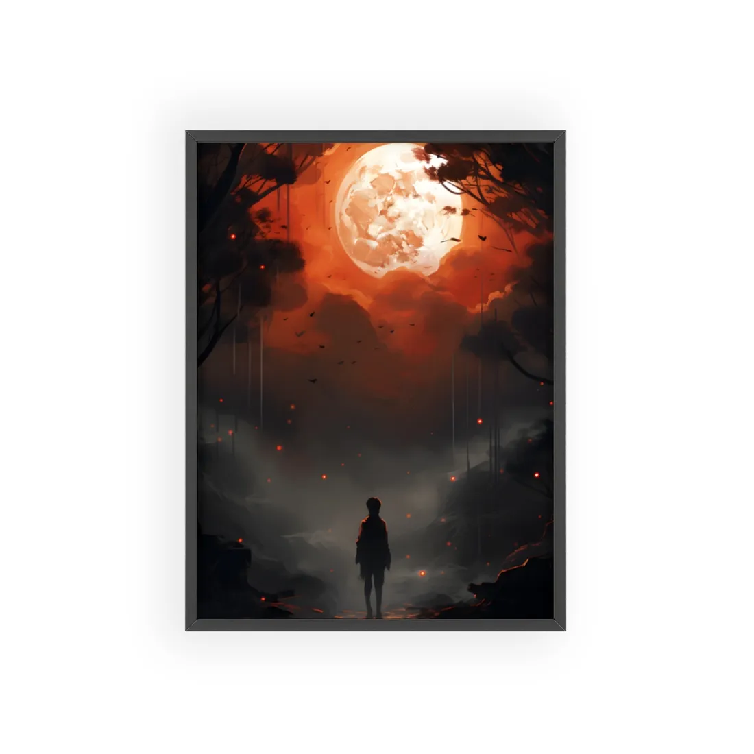 Serene Outdoors: A Peaceful Moment - Framed Poster