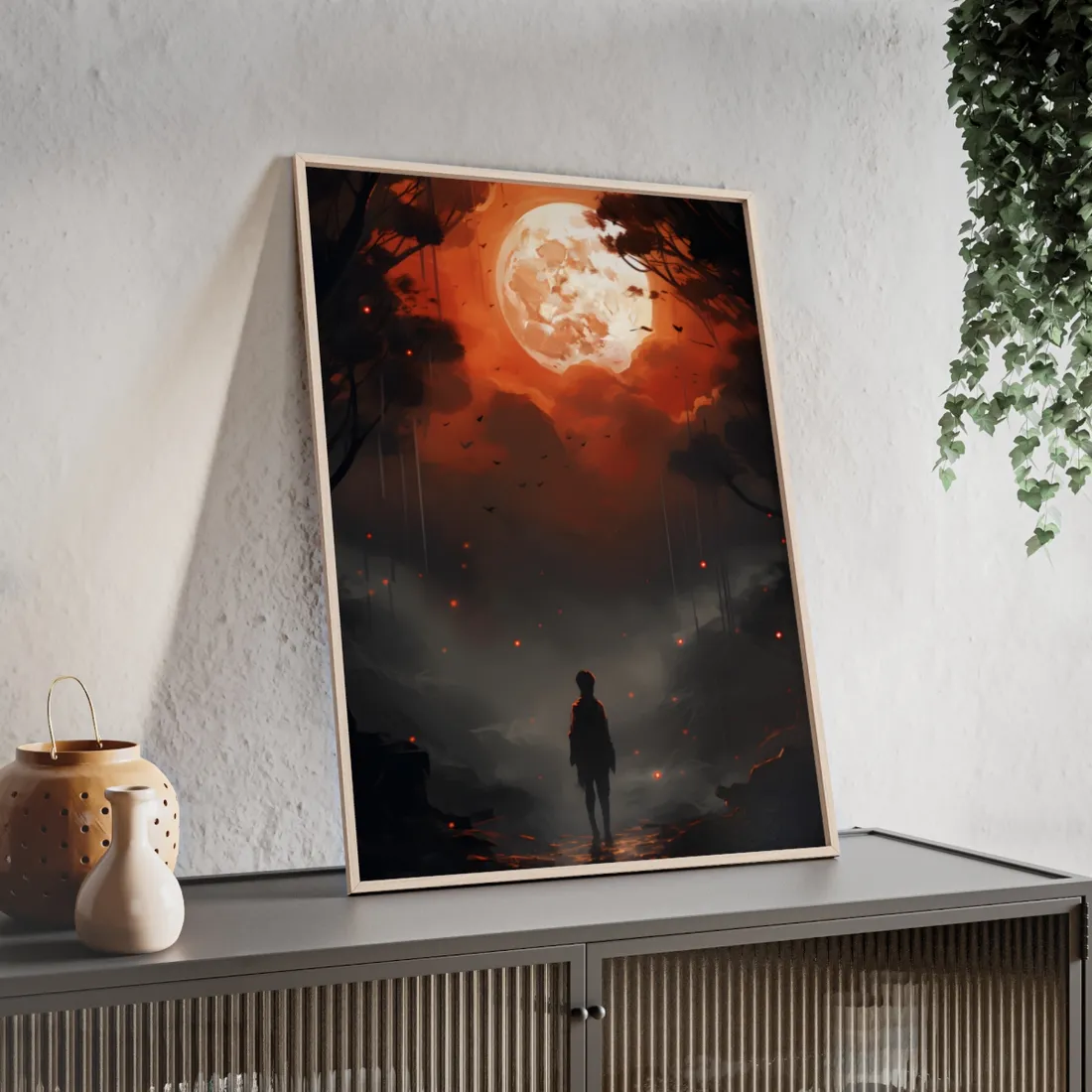 Serene Outdoors: A Peaceful Moment - Framed Poster