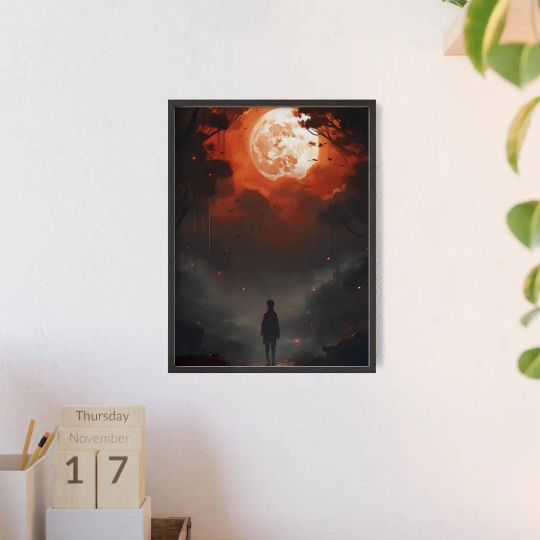 Serene Outdoors: A Peaceful Moment - Framed Poster