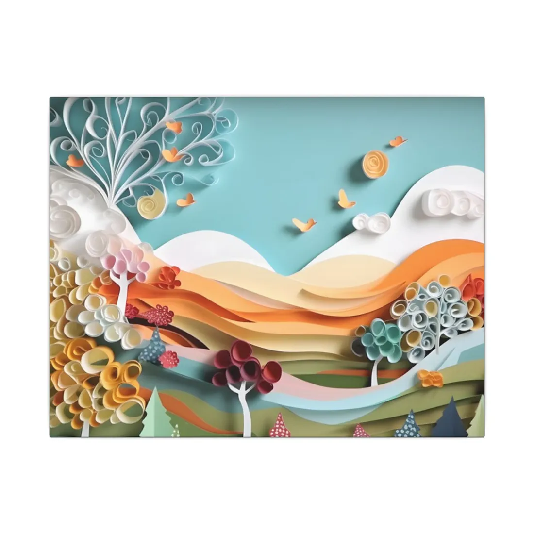 Serene Sunset Beach Scene: Peaceful Ocean View - Canvas