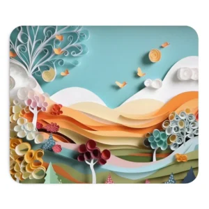 Layered Paper Hills Mouse Pad