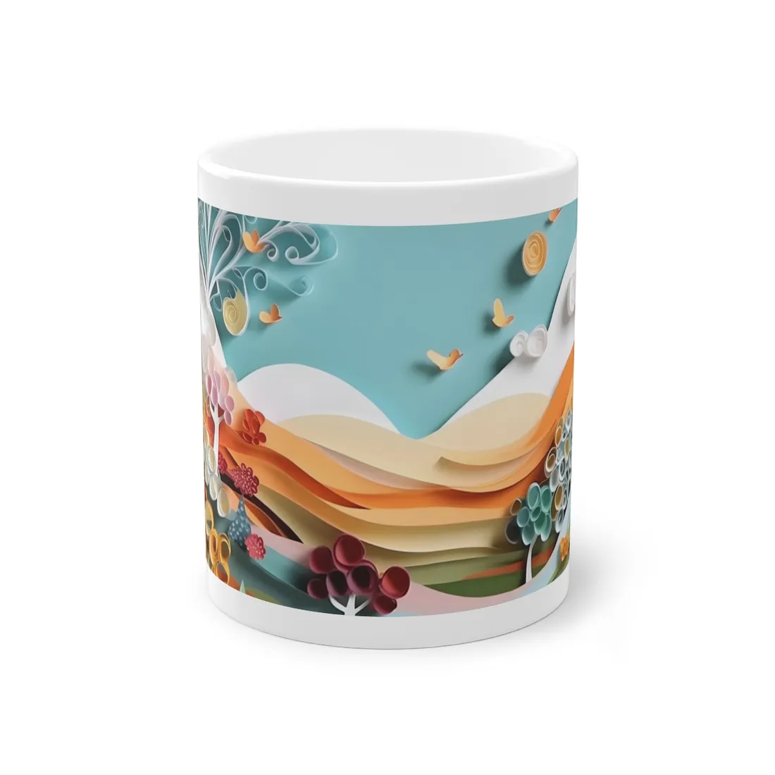 Serene Sunset Beach Scene: Peaceful Ocean View - Mug