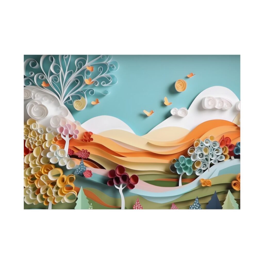 Serene Sunset Beach Scene: Peaceful Ocean View - Poster