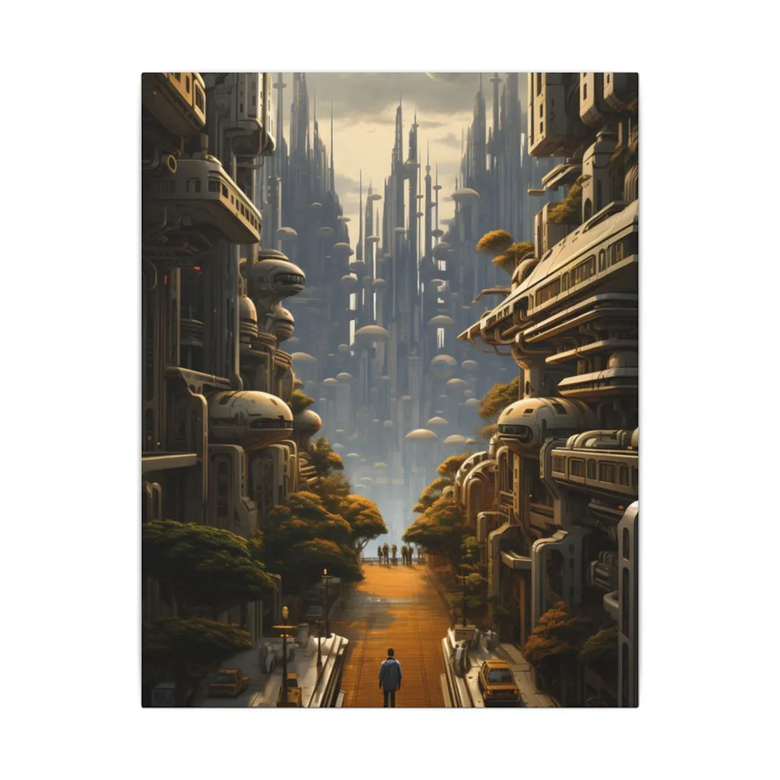 Serene Utopia: Tranquil Garden Oasis - Canvas