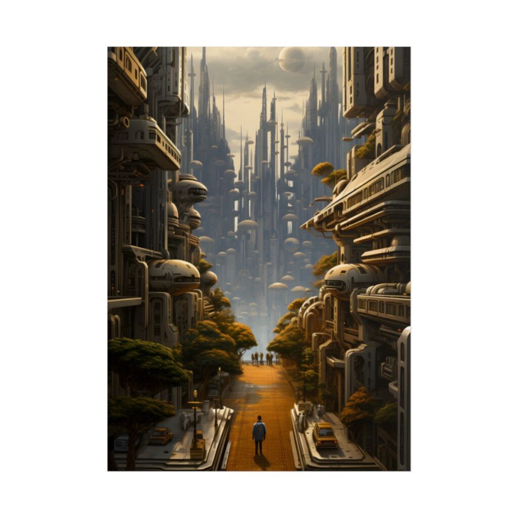 Serene Utopia: Tranquil Garden Oasis - Poster