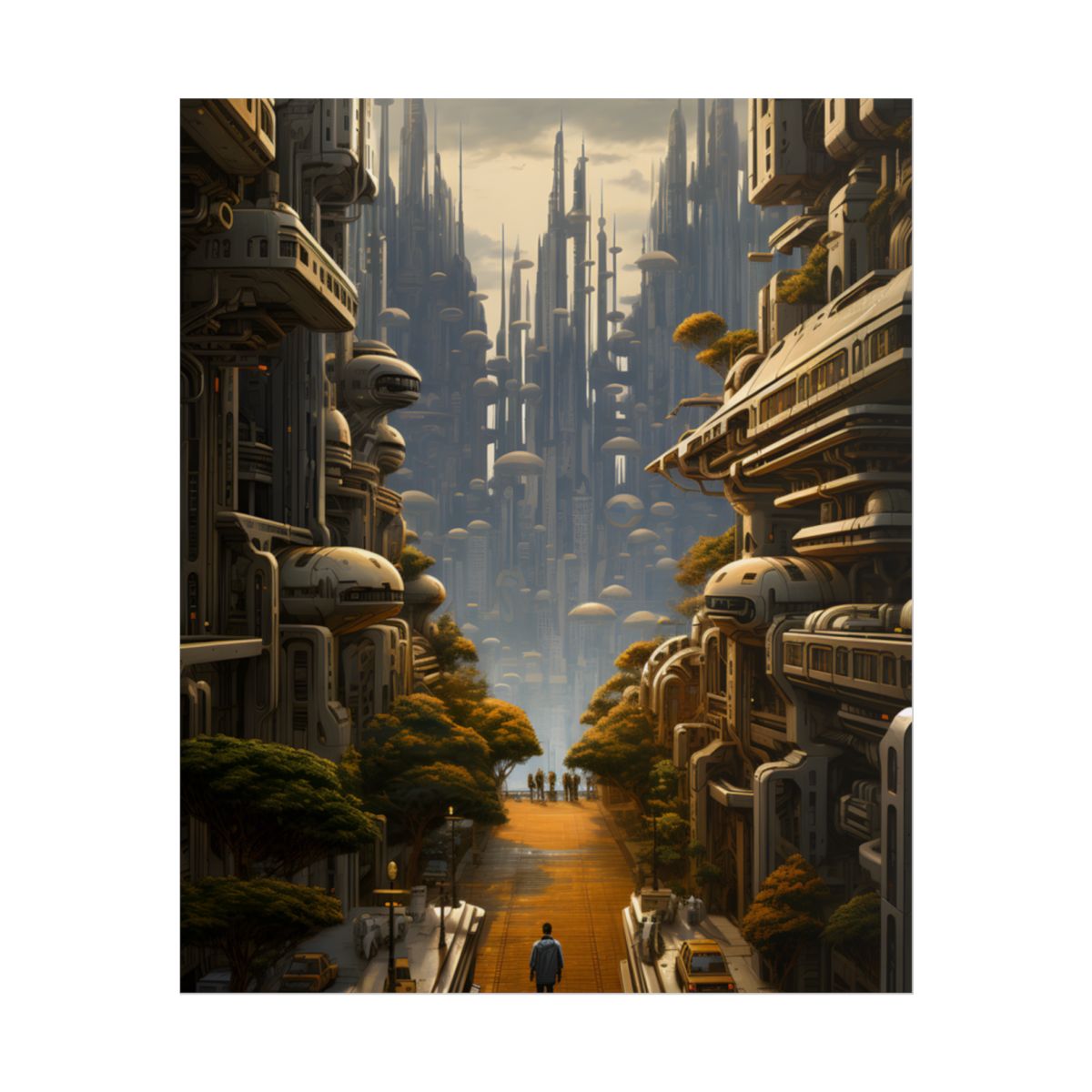 Serene Utopia: Tranquil Garden Oasis - Poster
