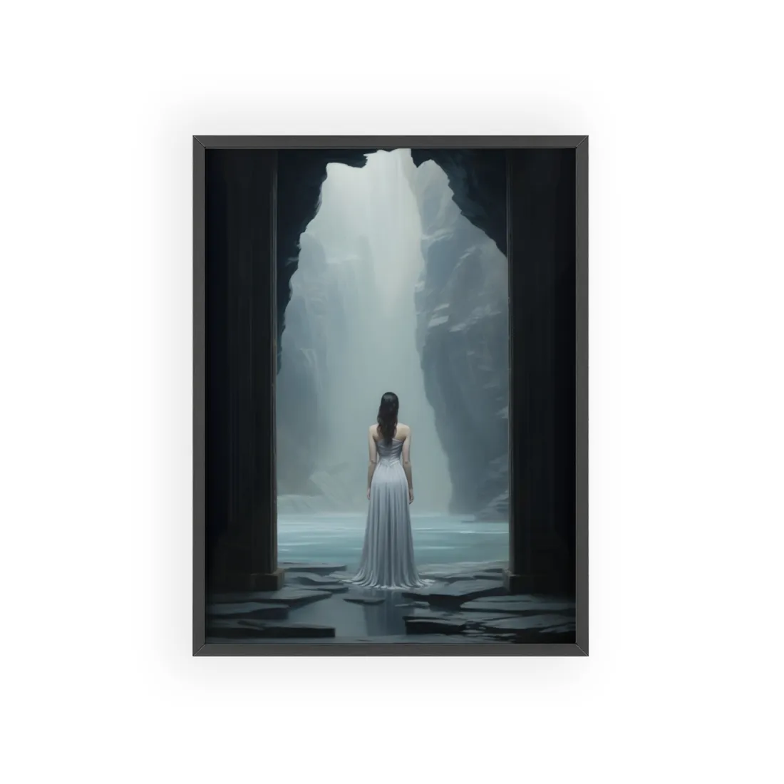 Serenity in Nature: Tranquil Outdoor Scene - Framed Poster