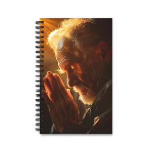 Old Man Praying Spiral Notebook