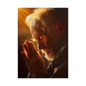 Old Man Praying Poster