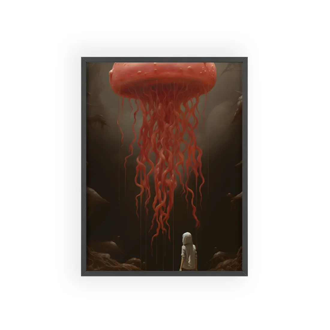 Serious Book Cover Art: Illustrative Masterpiece - Framed Poster