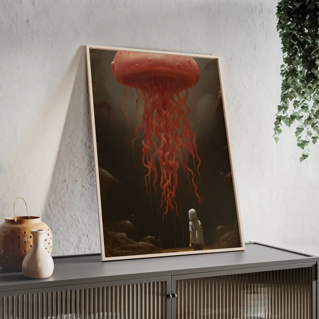Serious Book Cover Art: Illustrative Masterpiece - Framed Poster