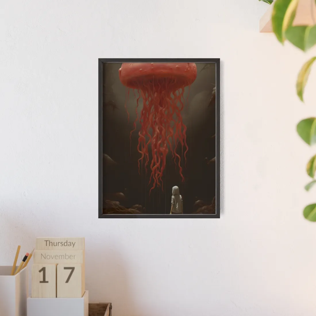 Serious Book Cover Art: Illustrative Masterpiece - Framed Poster