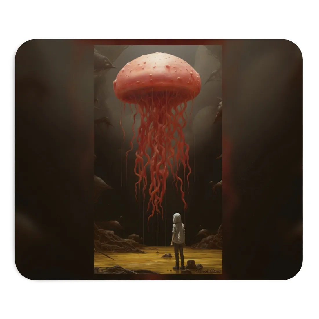 Serious Book Cover Art: Illustrative Masterpiece - Mouse Pad