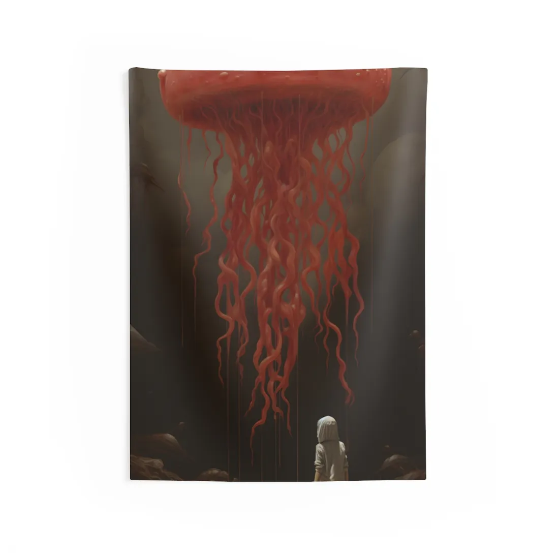 Serious Book Cover Art: Illustrative Masterpiece - Wall Tapestry