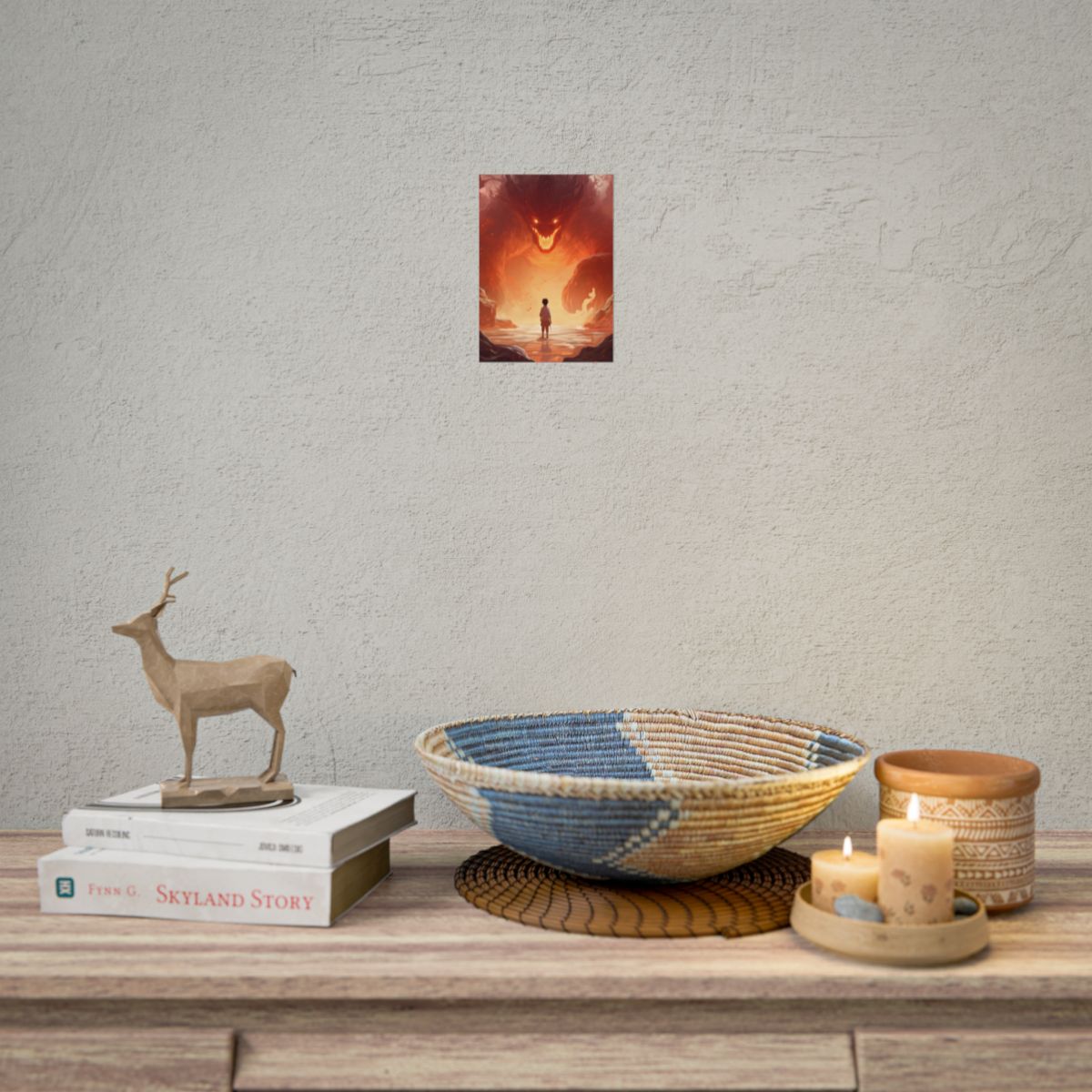 Simple Indoor Portrait: A Neutral Background Photography - Poster