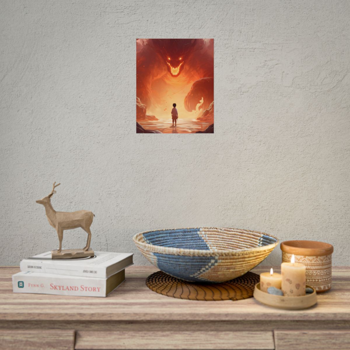 Simple Indoor Portrait: A Neutral Background Photography - Poster